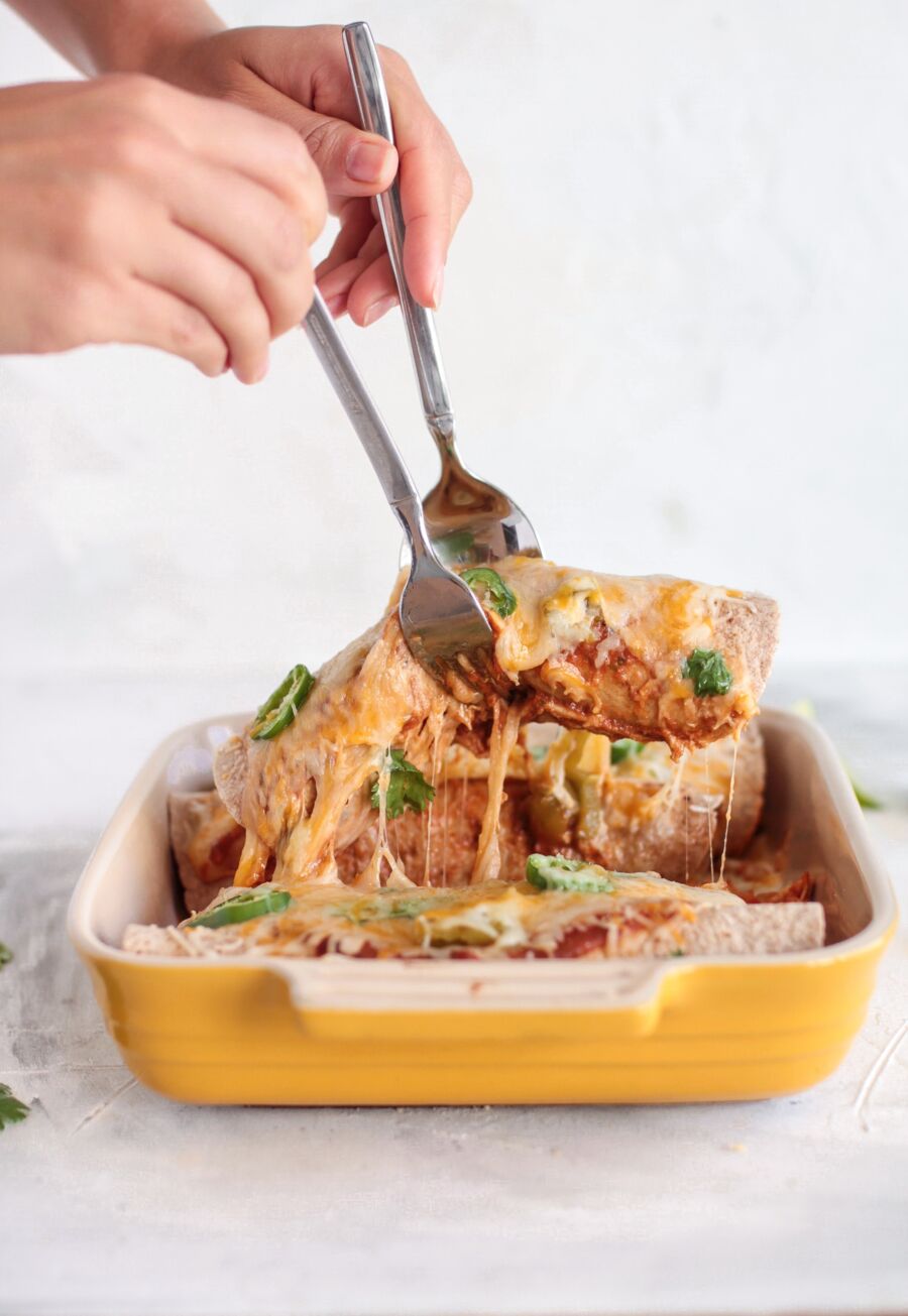 Enchiladas-med-tacokryddad-kycklingfärs